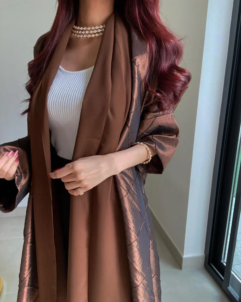 ⁦Blaze Abaya - Brown⁩ - الصورة ⁦9⁩