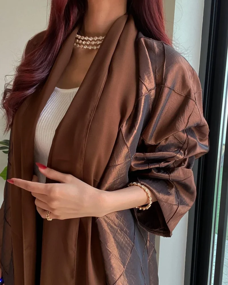 ⁦Blaze Abaya - Brown⁩ - الصورة ⁦4⁩