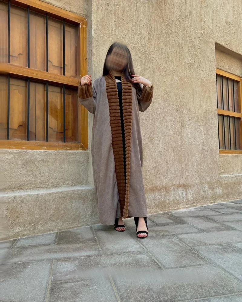 Classic Winter Coat/Abaya - Brown