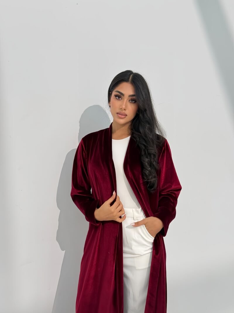 The maroon velvet