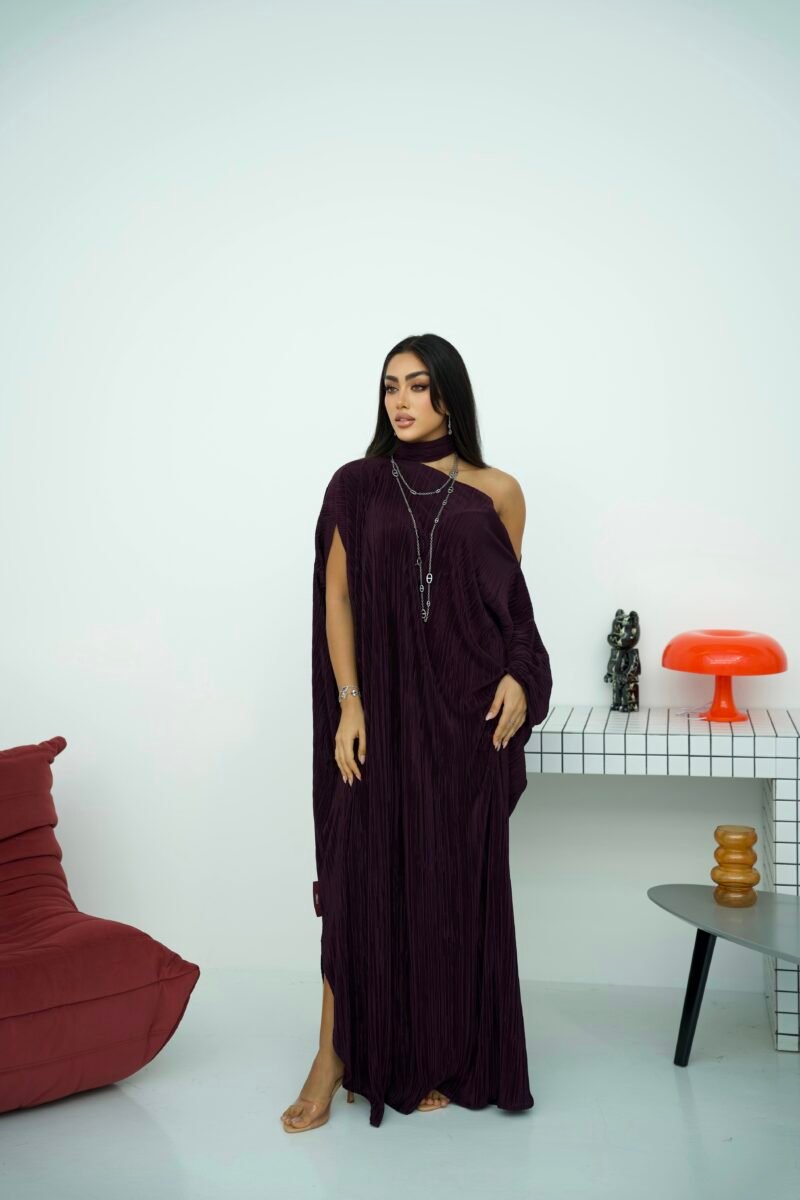 ⁦The pleated Free size - purple⁩ - الصورة ⁦7⁩