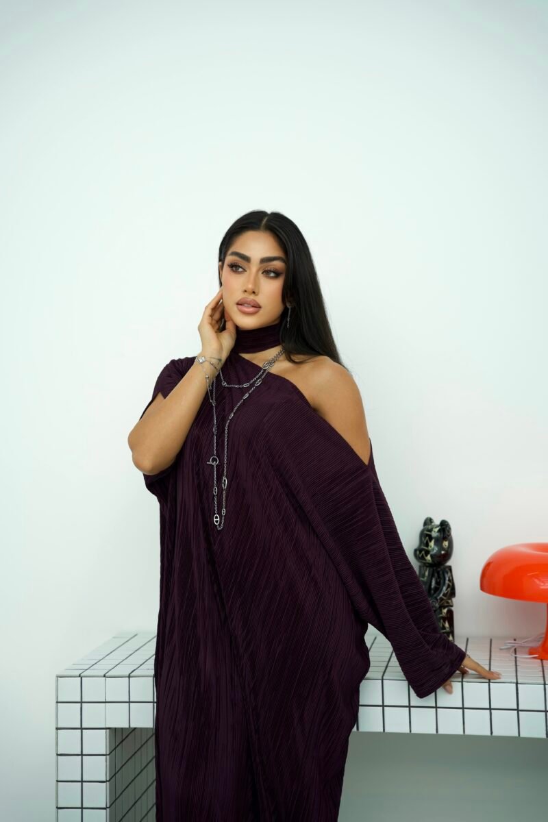 ⁦The pleated Free size - purple⁩ - الصورة ⁦6⁩