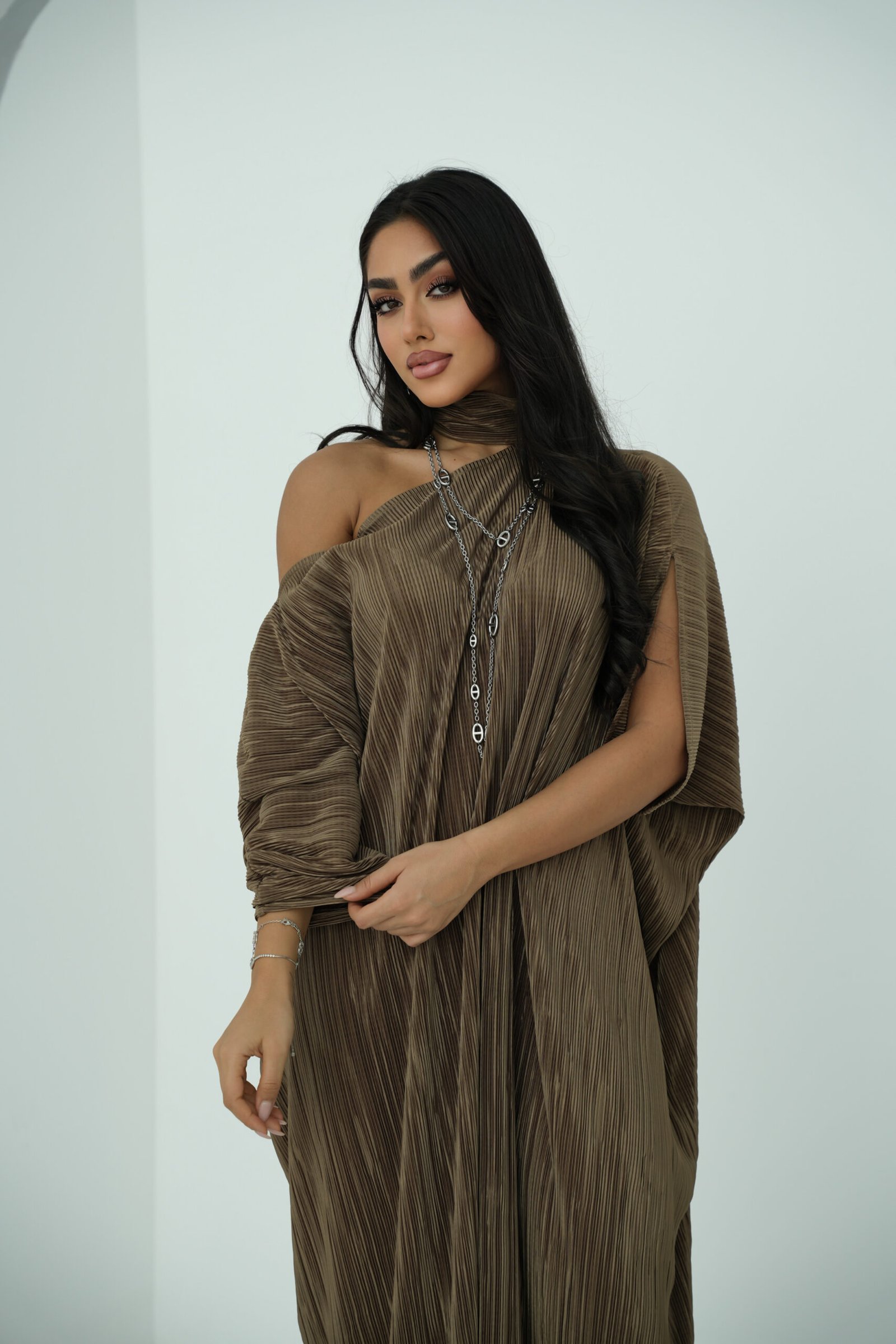 The pleated Free size - olive