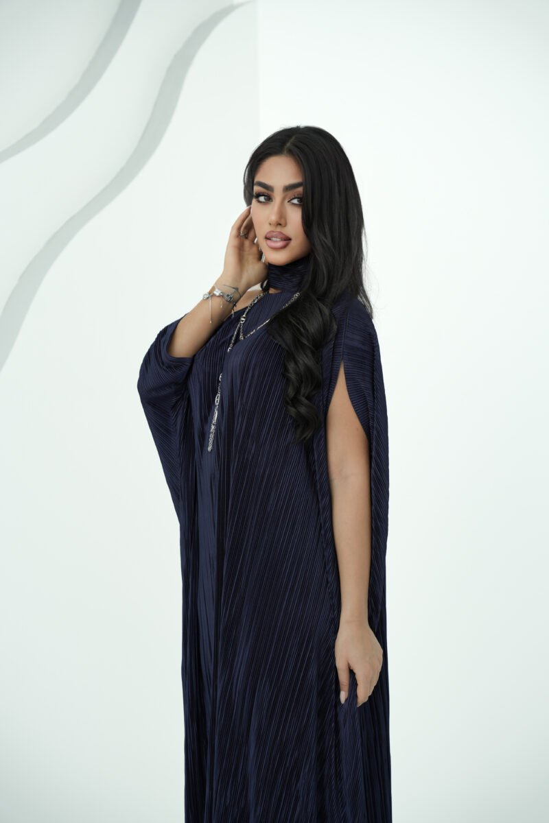 ⁦The pleated Free size - navy⁩ - الصورة ⁦4⁩