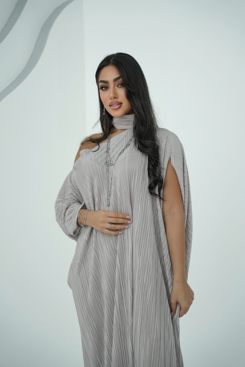 ⁦The pleated Free size - silver⁩ - الصورة ⁦2⁩