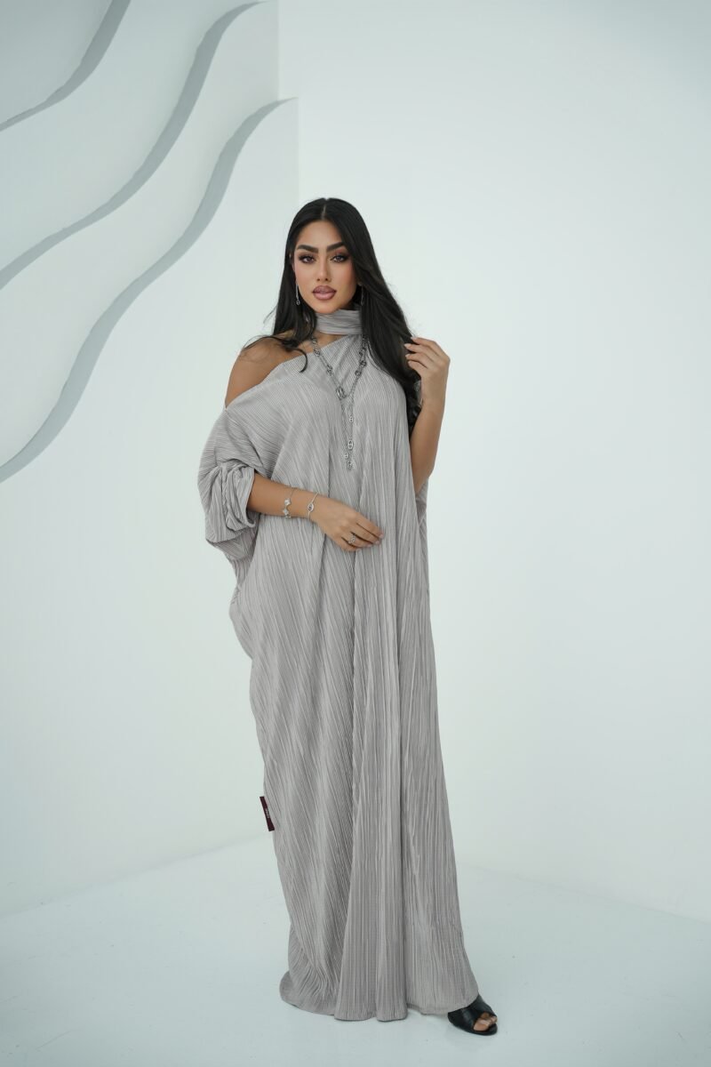 ⁦The pleated Free size - silver⁩ - الصورة ⁦3⁩