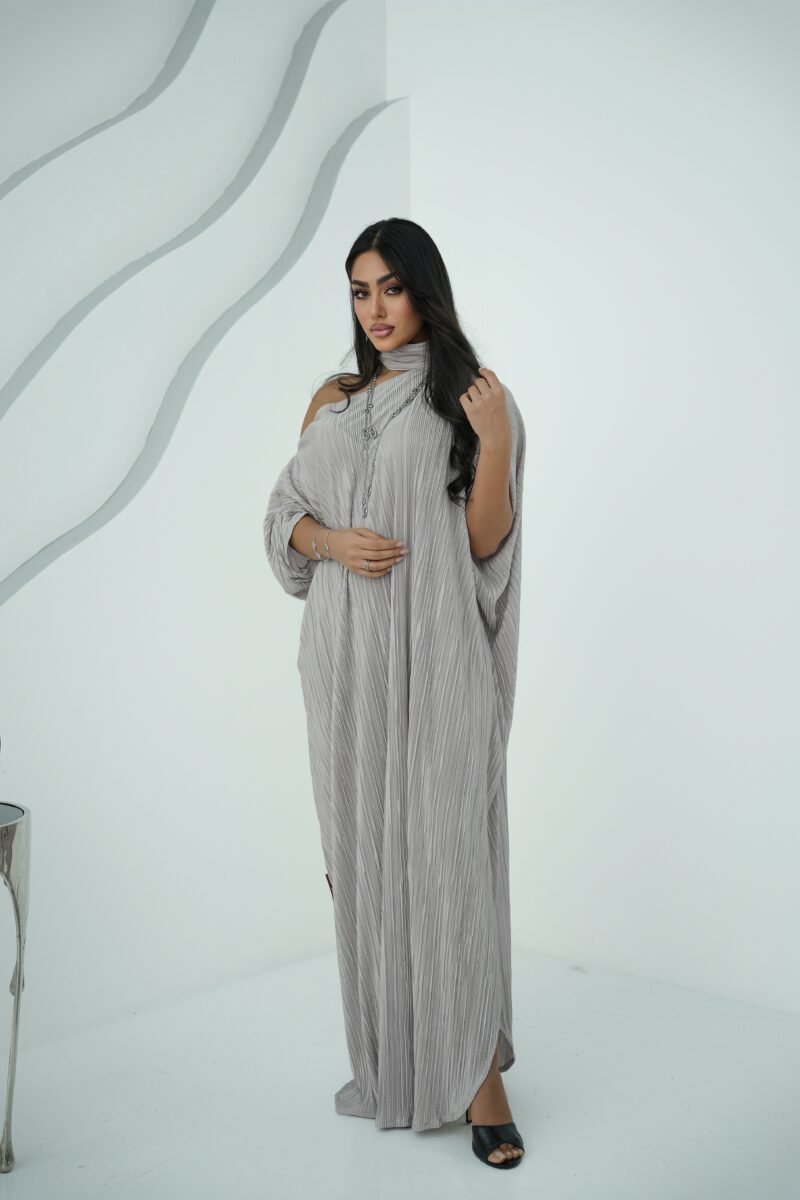 ⁦The pleated Free size - silver⁩ - الصورة ⁦6⁩