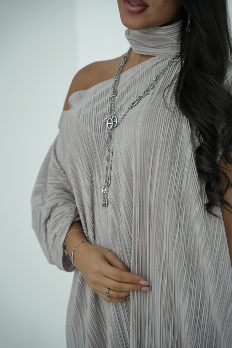 ⁦The pleated Free size - silver⁩ - الصورة ⁦8⁩