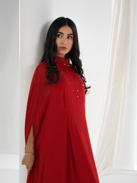 The chiffon drees - red